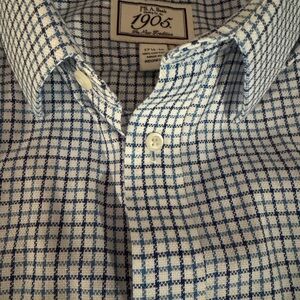 Jos. A. Bank Blue and White Checkered Men's Shirt